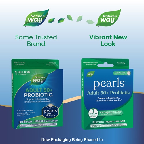 Nature's Way Pearls Adult 50+ Probiotic - Digestive Health