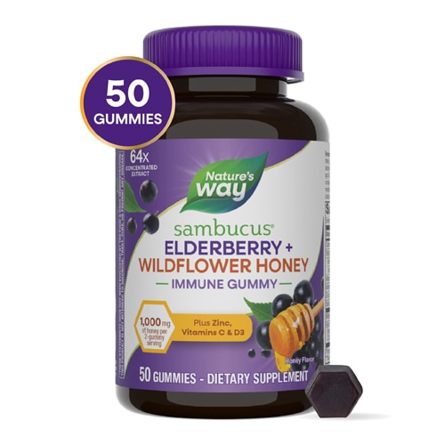 Nature's Way Sambucus Elderberry + Wildflower Honey Immune Gummy