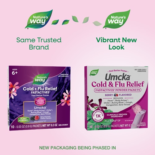 Nature's Way Umcka Cold & Flu Relief FastActives - Non-Drowsy Berry Flavored