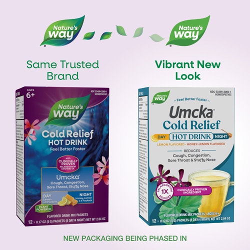 Nature's Way Umcka Cold Relief Hot Drink - Homeopathic - Day & Night Formula