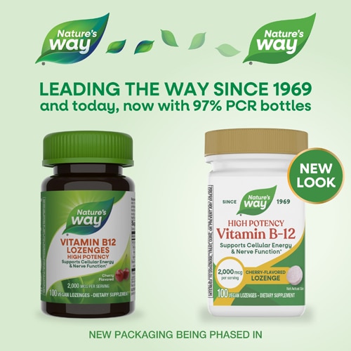 Nature's Way Vitamin B-12 Lozenges - 2,000 mcg Vitamin B12 Per Lozenge - Cherry Flavored
