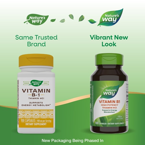 Nature's Way Vitamin B1 - High Potency - Thiamin HCI - 100 mg Per Serving