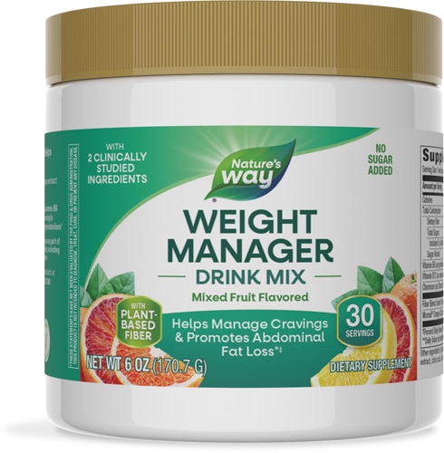 Nature's Way Weight Manager Drink Mix - No Sugar Added Mixed Fruit Flavored