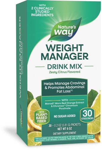 Nature's Way Weight Manager Drink Mix - No Sugar Added Zesty Citrus Flavored