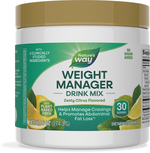 Nature's Way Weight Manager Drink Mix - No Sugar Added Zesty Citrus Flavored