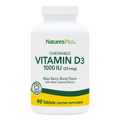 NaturesPlus Adult's Chewable Vitamin D3 Maui Berry Burst