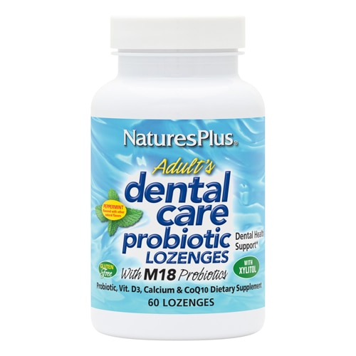 NaturesPlus Adult's Dental Care Probiotic Lozenges Peppermint