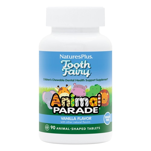 NaturesPlus Animal Parade Children's Tooth Fairy Dental Health Sugar-Free Vanilla
