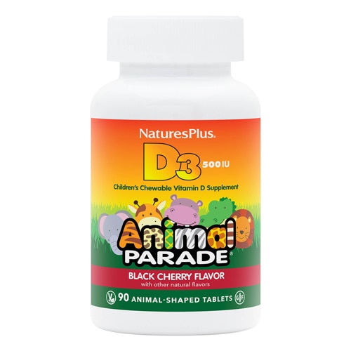 NaturesPlus Animal Parade Children's Vitamin D3 Black Cherry