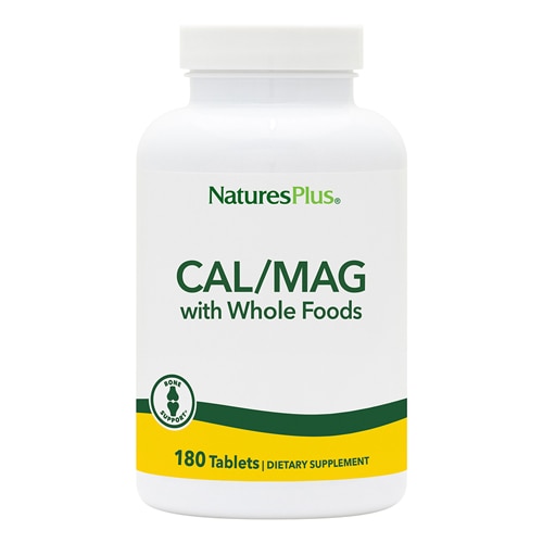 NaturesPlus Cal Mag Mineral Supplement with Whole Foods