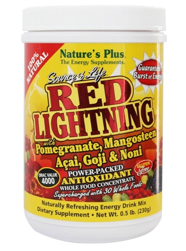 NaturesPlus Source of Life Red Lightning Antioxidant Energy Drink Mix