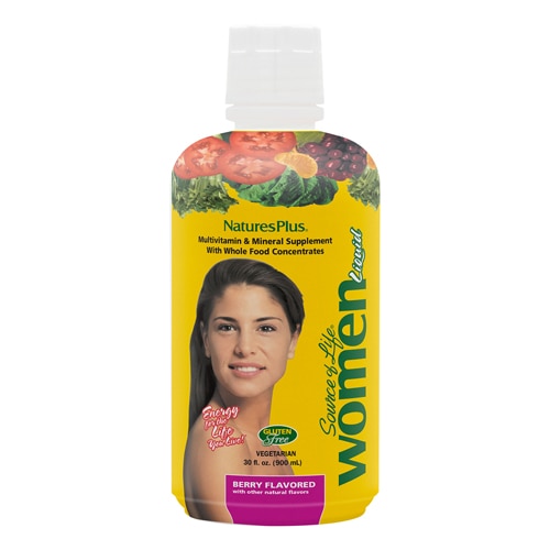 NaturesPlus Source of Life® Women Multi-Vitamin and Mineral Liquid Supplement Natural Berry
