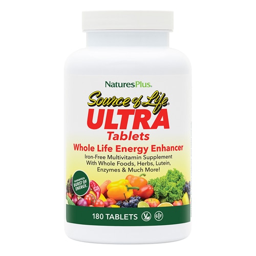 NaturesPlus Ultra Source of Life® Whole Life Energy Enhancer with Lutein No Iron