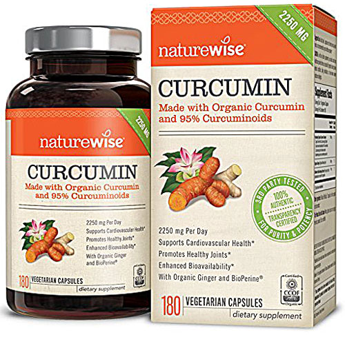 Naturewise Turmeric Curcumin Plus Organic Ginger & BioPerine