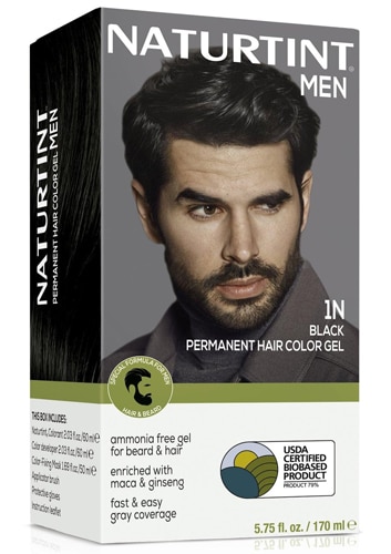 Naturtint Men's Permanent Hair Color Gel 1N Black