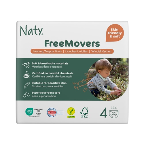 Naty FreeMovers Pull-on Diapers 18-33 lbs 22 Pants