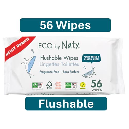Naty Moist Wipes Flushable Plastic-Free Fragrance Free