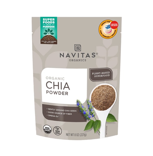 Navitas Organics Organic Chia Seed Powder Omega-3s & Fiber