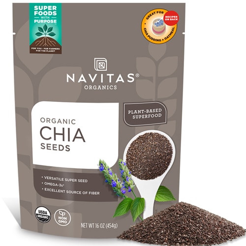 Navitas Organics Organic Chia Seeds Omega-3s & Fiber