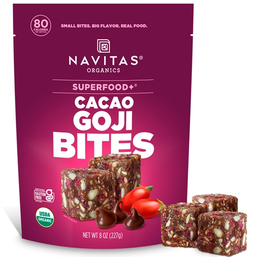 Navitas Organics Superfood+ Bites Cacao Goji