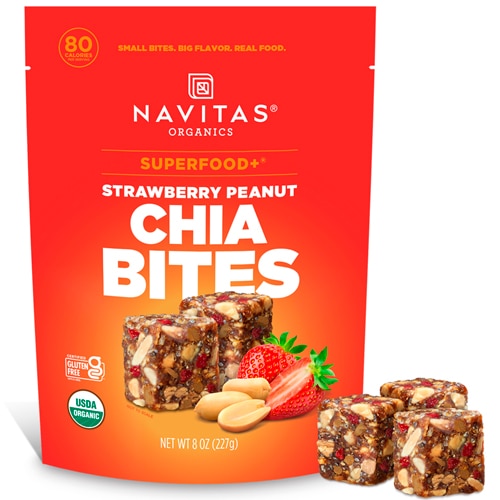 Navitas Organics Superfood+ Bites Strawberry Peanut