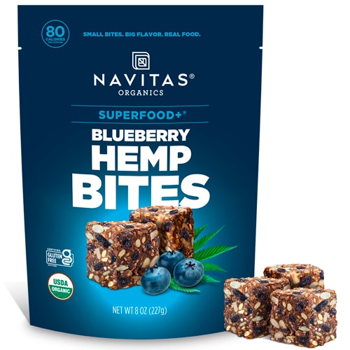 Navitas Organics Superfood+ Hemp Bites Blueberry
