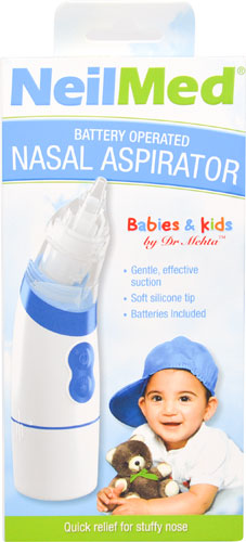 NeilMed Nasal Aspirator for Babies & Kids Battery Operated