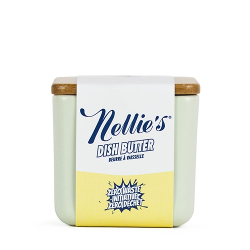 Nellie's Dish Butter Semi-Solid Dishwashing Soap in Refillable Ceramic Container