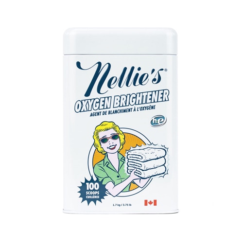 Nellie's Oxygen Brightener Laundry Powder 100 Scoop Tin