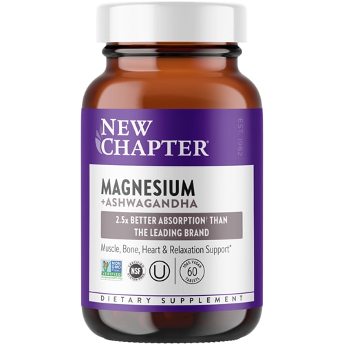 New Chapter Magnesium + Ashwagandha 325 mg with Magnesium Glycinate