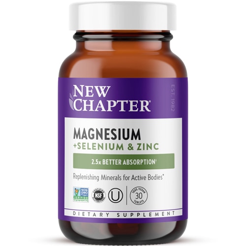 New Chapter Magnesium + Selenium + Zinc 325 mg Magnesium + Hydrating Electrolytes