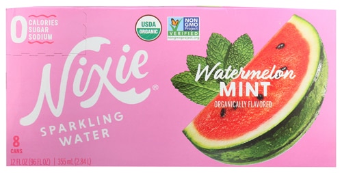 Nixie Sparkling Water Organic Sparkling Water Watermelon Mint