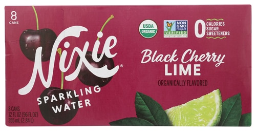 Nixie Organic Sparkling Water Black Cherry Lime