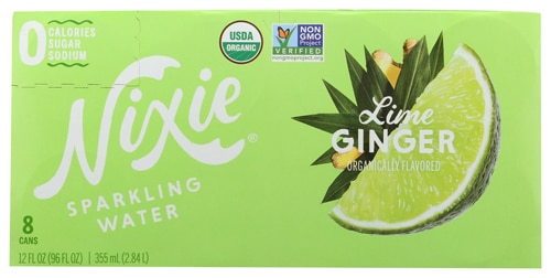 Nixie Organic Sparkling Water Lime Ginger