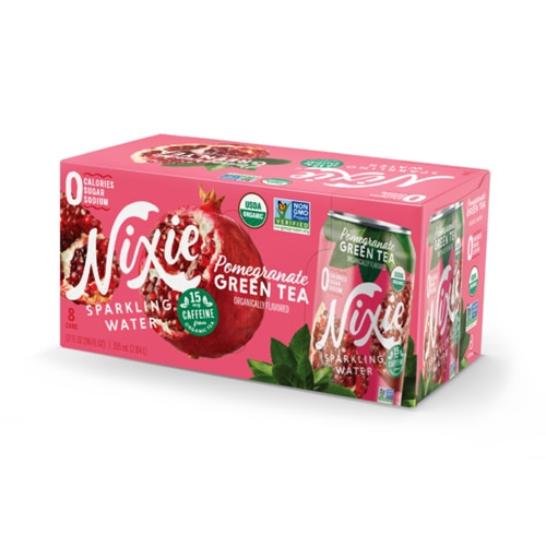 Nixie Organic Sparkling Water Pomegranate Green Tea