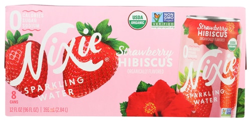 Nixie Organic Sparkling Water Strawberry Hibiscus