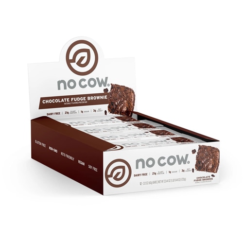 No Cow Natural Flavored Protein Bar Chocolate Fudge Brownie