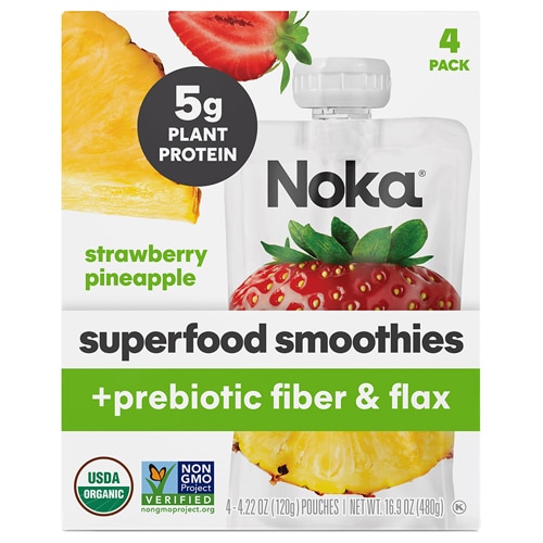 Noka Organic Superfood Smoothie Strawberry Pineapple