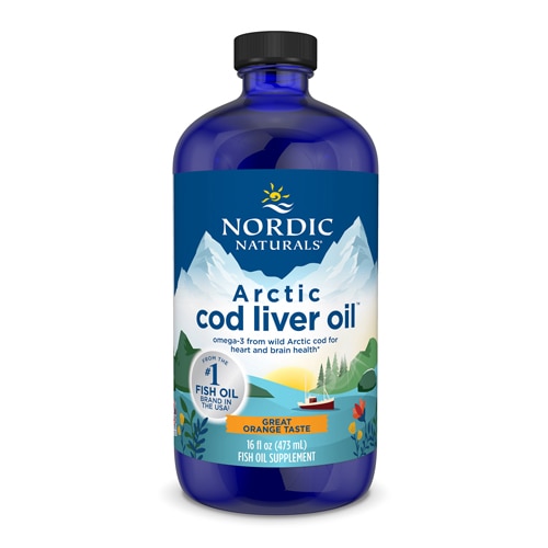 Nordic Naturals Arctic Cod Liver Oil Liquid Fish Oil Orange