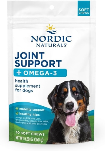 Nordic Naturals Dog Joint Support + Omega-3 Supplement Bone Broth