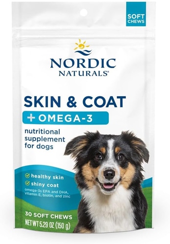 Nordic Naturals Dog Skin & Coat + Omega-3 Supplement Bone Broth