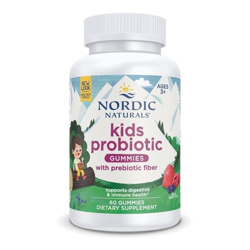 Nordic Naturals Kids Probiotic with Prebiotic Fiber Berry