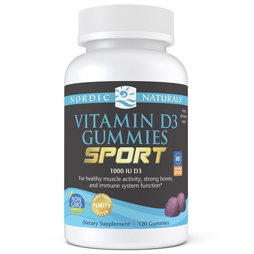 Nordic Naturals Vitamin D3 Gummies Sport - NSF Certified for Sport - Wild Berry