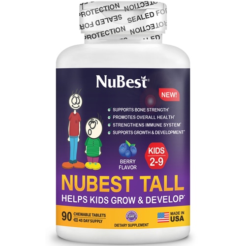 NuBest Tall Kids 2-9 Multivitamins & Multiminerals Bone Growth Berry
