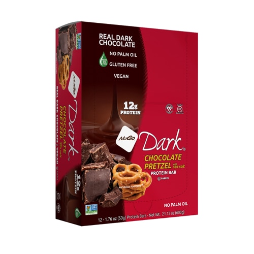 NuGo Nutrition NuGo Dark Bars Gluten Free Chocolate Pretzel