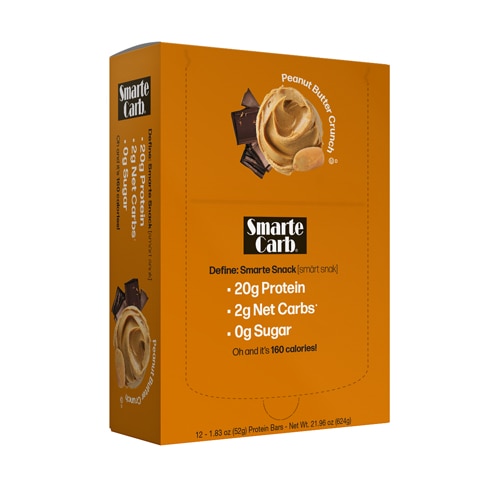 NuGo Nutrition Smarte Carb Sugar Free Protein Bar Peanut Butter Crunch