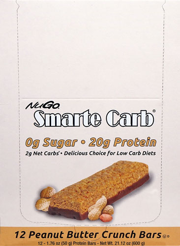 NuGo Nutrition Smarte Carb® Sugar Free Protein Bars Peanut Butter Crunch