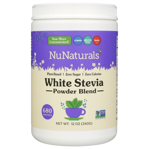 NuNaturals Non-GMO White Stevia Powder