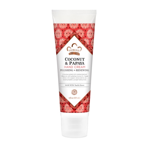 Nubian Heritage Cruelty-Free Coconut & Papaya Hand Cream with Shea Butter for Dry Skin