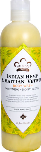 Nubian Heritage Cruelty-Free Indian Hemp & Haitian Vetiver Body Wash Cleanser with Shea Butter